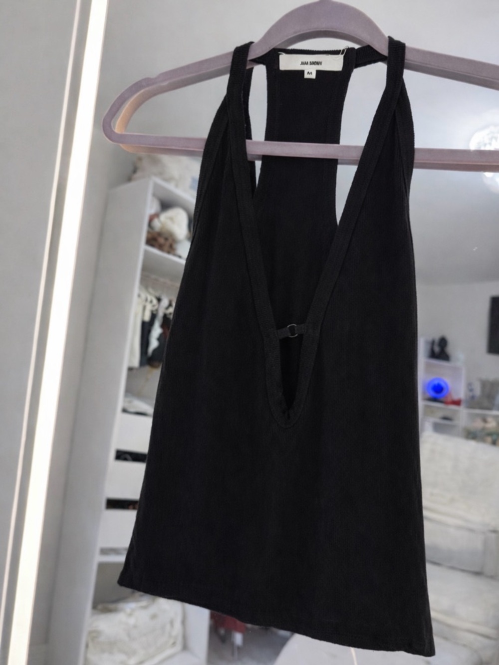 Joah Brown Black Deep V Racerback Tank worn one time!